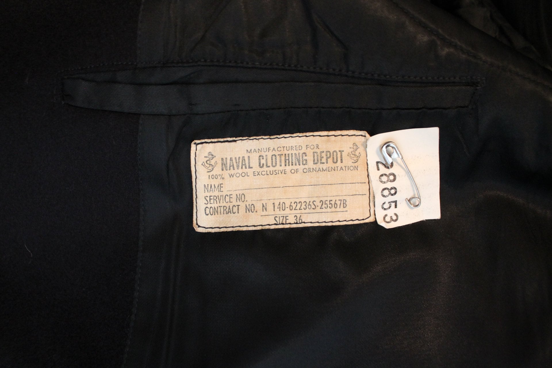 Vintage 1940s US Navy Wool Peacoat Naval Clothing Depot - Etsy