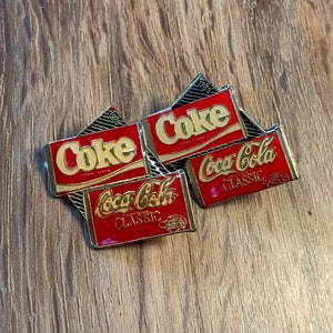 Vintage 1985 Coca-Cola Cans Metal Enamel Pin