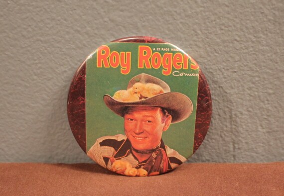 Vintage Roy Rogers Comics Collectors Green Pin Bac