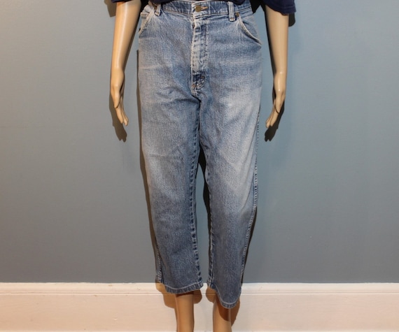 Vintage 1980s Wrangler Light Wash Denim Blue Jean… - image 2