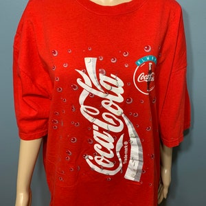 Vintage Arabic Coca Cola T Shirt 70s Red Stedman Paper Thin Soft