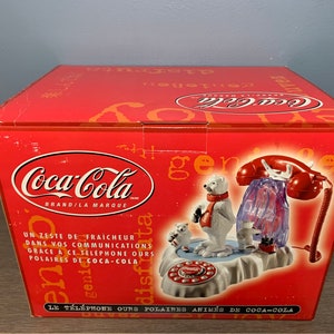 Vintage Coca-Cola Collectible Animated Polar Bear Phone New in Box