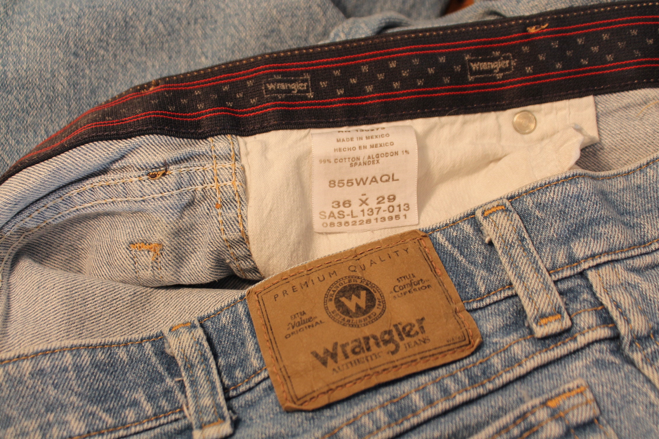Vintage 1980s Wrangler 36x29 Denim Blue Jeans - Etsy