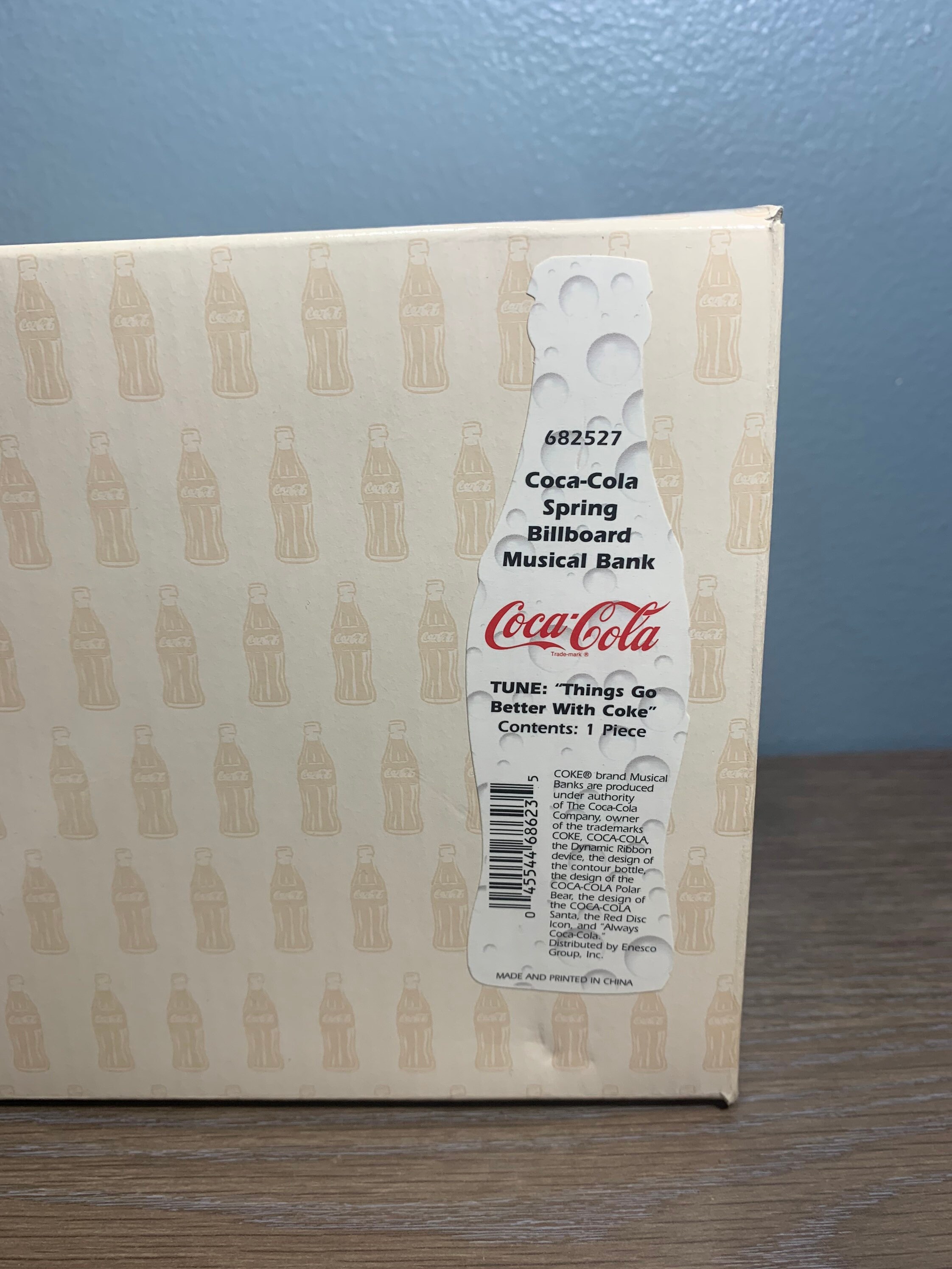 Vintage 1990s Collectible Coca-cola Spring Billboard Musical Bank 