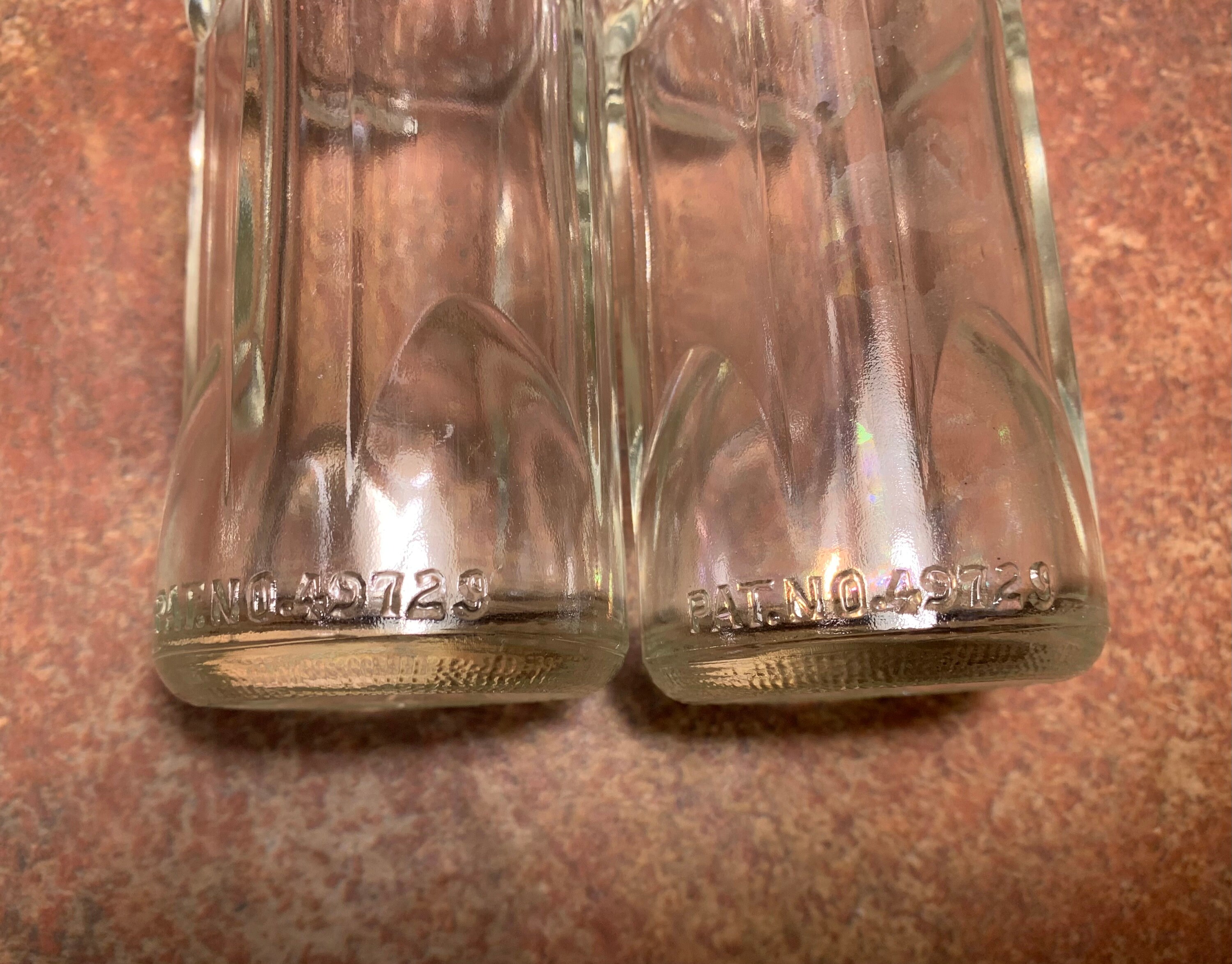 Vintage 1930s Set of Two Soda Water 6 Oz. Clear Glass