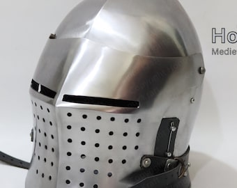 Buhurt Bascinet Spoleto Helmet: Medieval Combat Armor - HMB, SCA, ACL