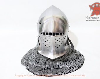 Spoleto Helmet for Buhurt/Behourd Combat - Bascinet with Visor Spoleto T-5