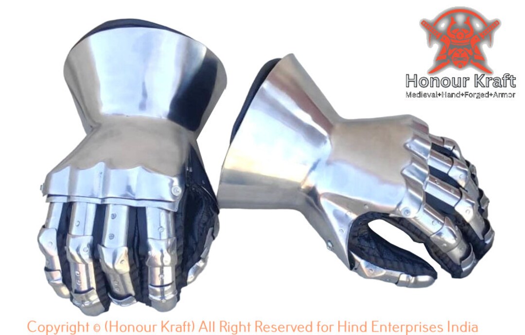 Steel Gauntlet Armor Medieval Functional SCA Reenactment Combat Buhurt