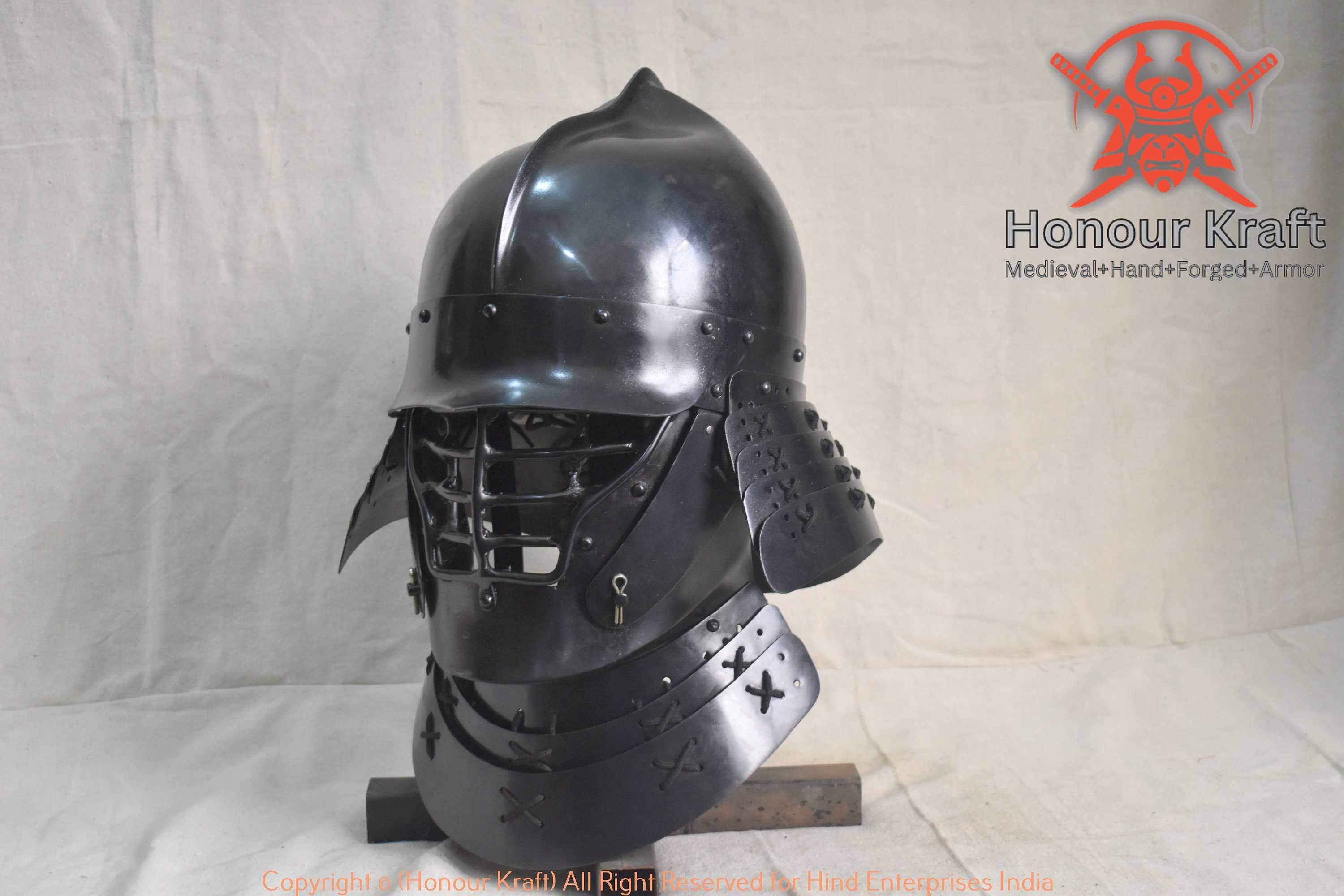 Steel Kabuto Helmet: Sca/medieval Combat Armor, Samurai Style - Etsy