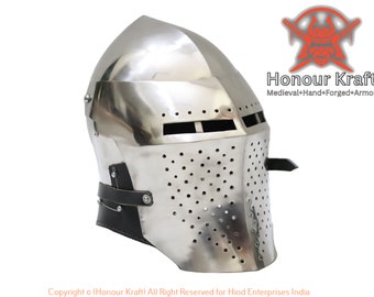Buhurt Helmet: Steel Bascinet Spoleto - Medieval Knight Armor