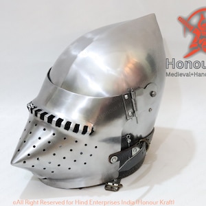 reenactment helmet
reenactment armor
medieval arm
european armour
pig faced helmet