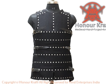 brigandine armor for buhurt steel plated 4 segment combat battle ready armor jacket