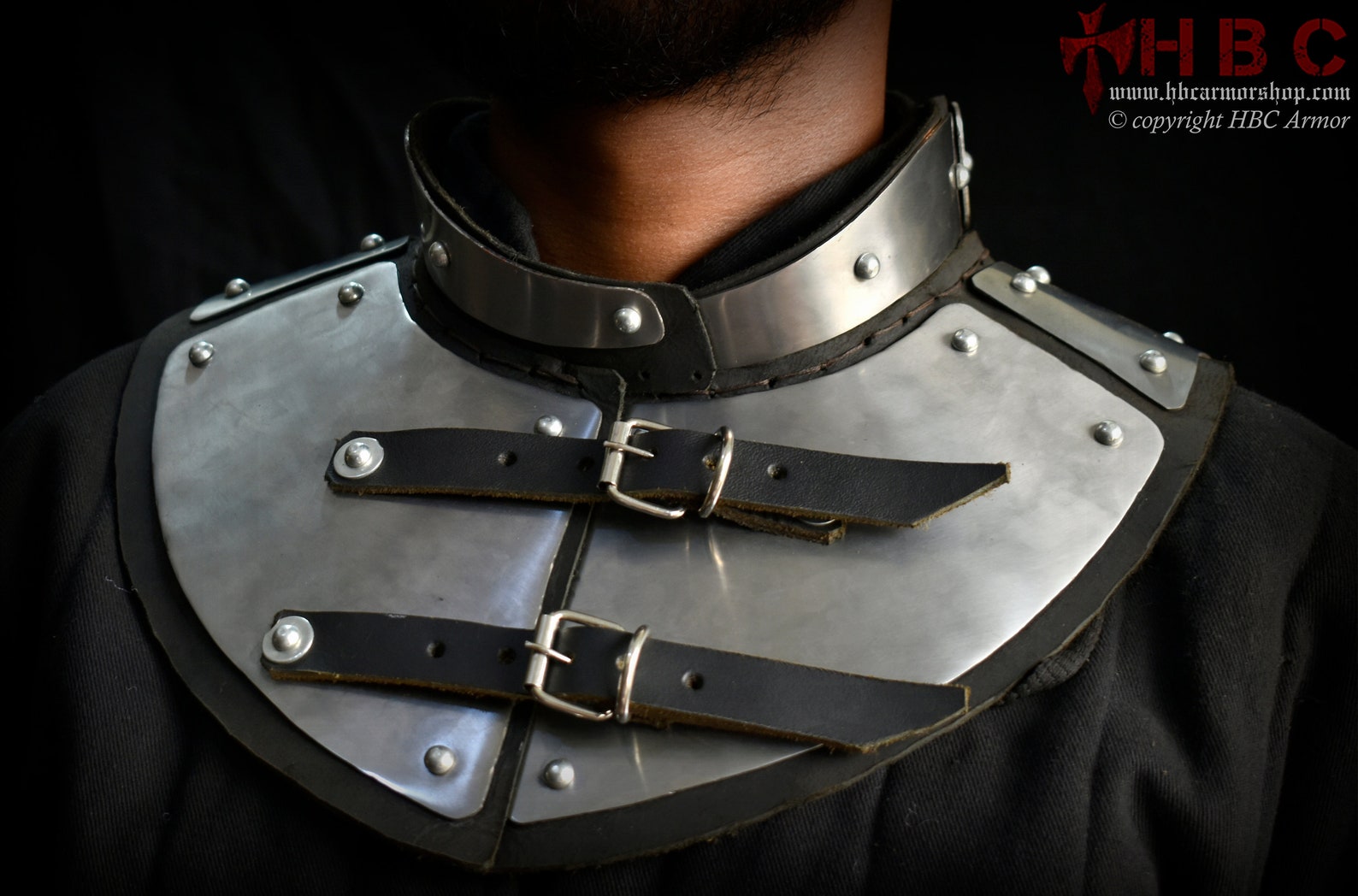 Medieval Neck protection Armour platted leather armour Etsy
