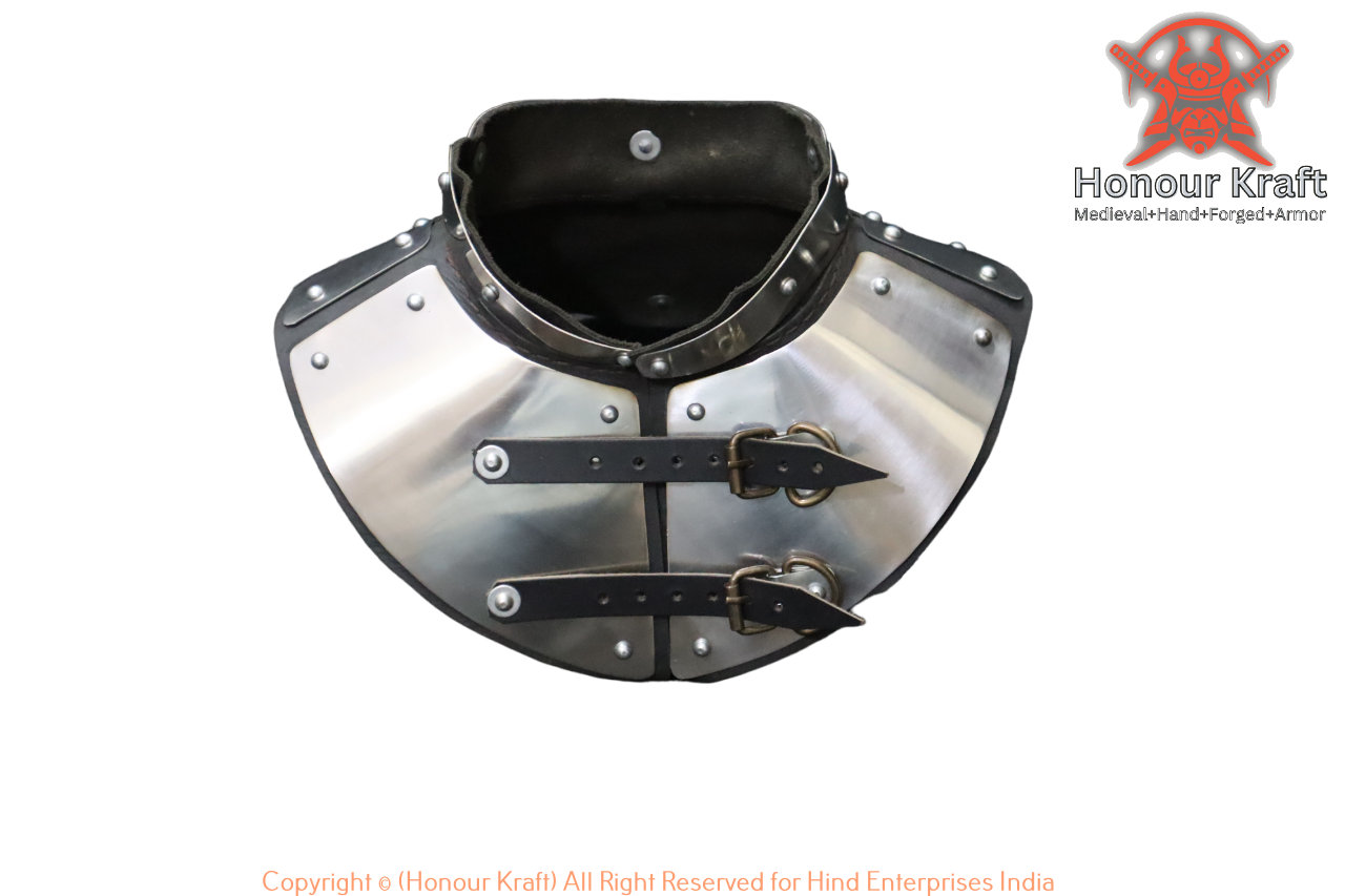 中世の首の保護アーマーは、buhurt の戦いのための革のゴーゲット