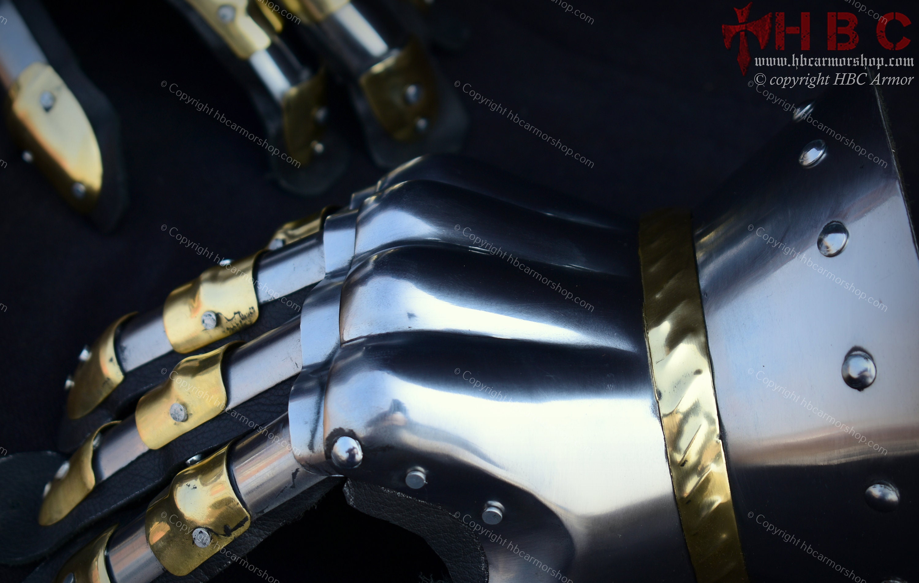 Medieval hourglass gauntlet with brass knuckles & nails for Etsy