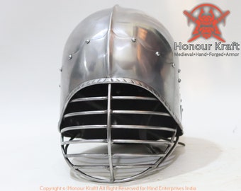 Middeleeuwse pantserhelm SCA Juridisch Italiaanse SALADEhelm Armor Combat SCA Fighting