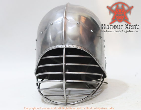 Medieval Salade Helmet: 14 Gauge Steel Armour, SCA Combat Ready
