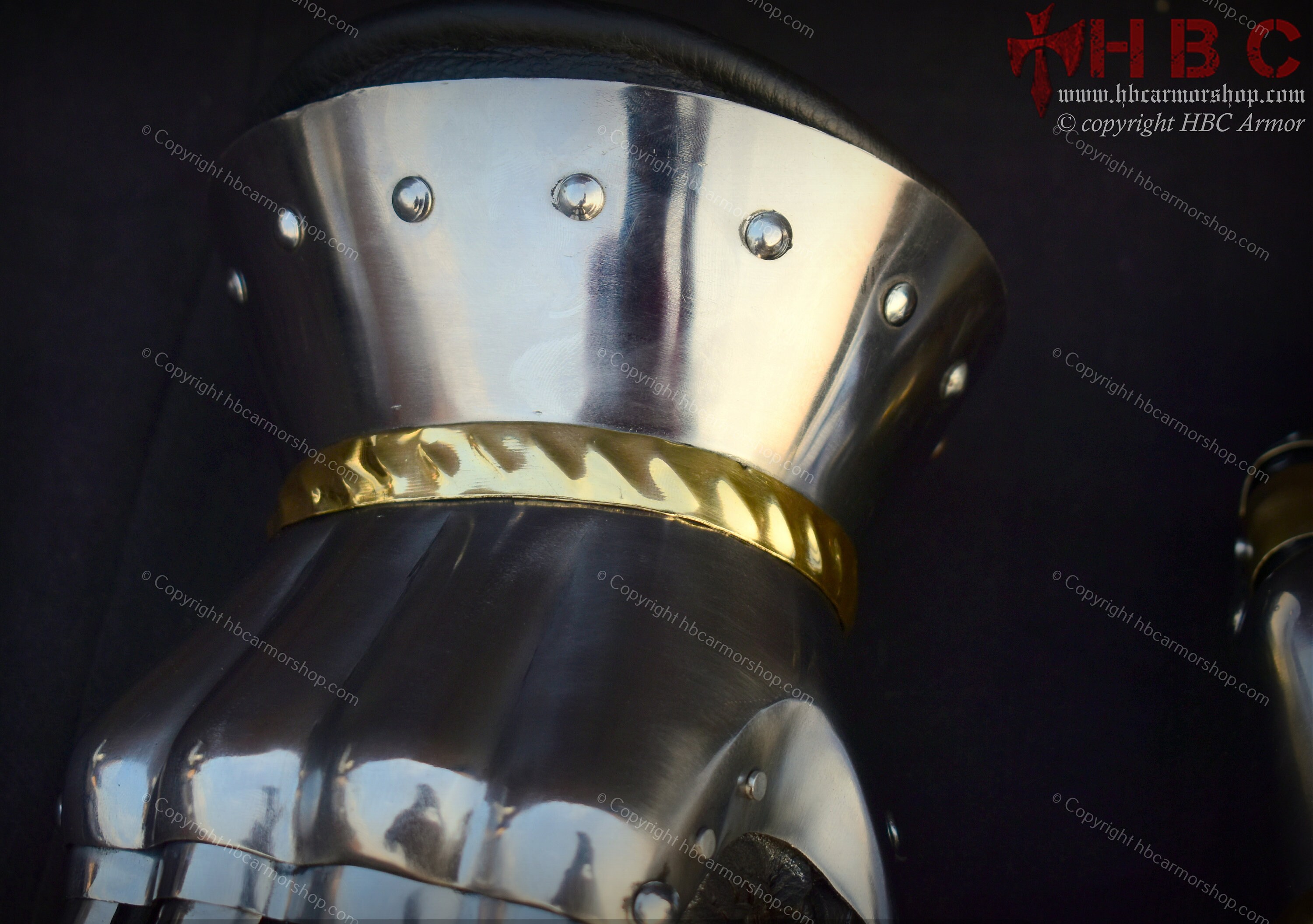 Medieval hourglass gauntlet with brass knuckles & nails for Etsy