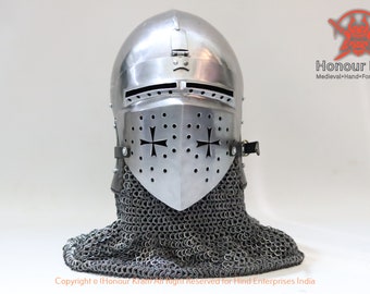 Klapvisor Buhurt Helmet: Medieval Combat HMB Armor