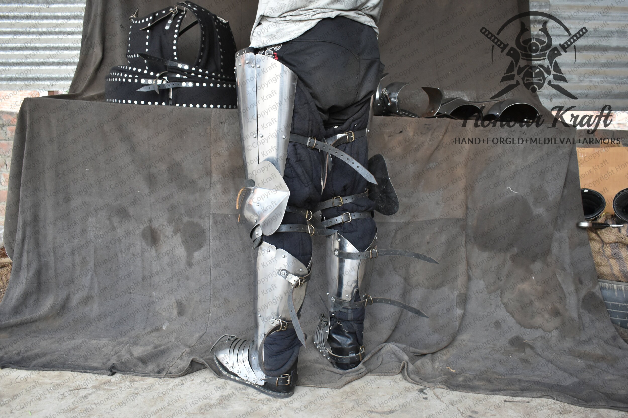 Leg Armor Medieval Steel Full Leg Armour for Buhurt Combat Etsy