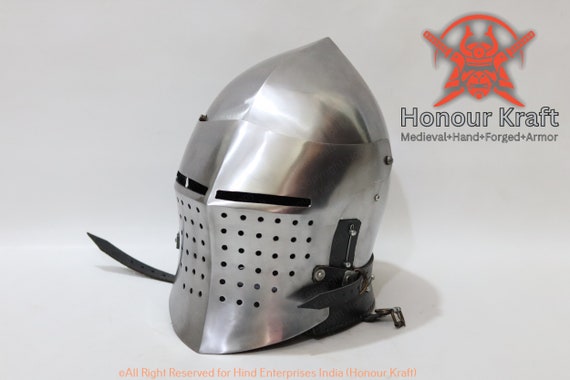 Buhurt Bascinet Spoleto Helmet: Medieval Combat Armor - HMB, SCA, ACL