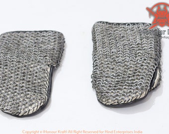 medieval hand armor chainmail mitten gloves for Reenactment & Larp