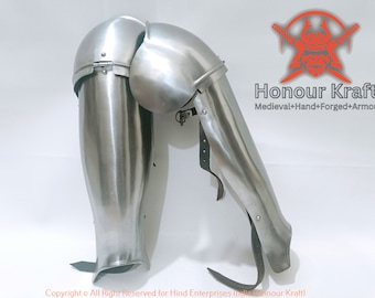 Medieval Steel Greaves: Roman Leg Armor for LARP & Reenactment