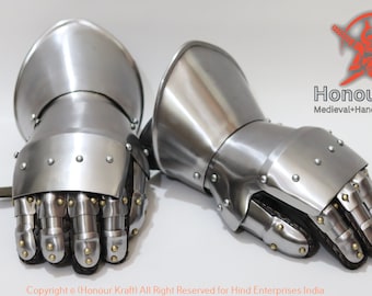 Steel gauntlet armor pair hand armor mitten gauntlet steel hand armor for reenactment gauntlet buhurt armor sca gauntlet hand armor reenact