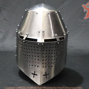 helmet armor Medieval Steel Topfhelm Helmet Armor for Hard Combat Buhurt SCA & Reenactment Armour helmet