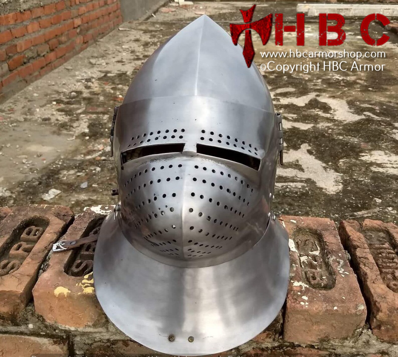 Medieval Great Helmet Historical 13th Century Head Etsy