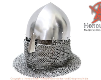 SCA Combat Legal Armor ヘルメット用の中世の鋼の鎧の円錐形の