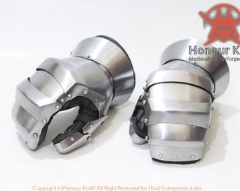 Steel Gauntlet Mitten Armour pair gauntlets for Medieval Buhurt SCA HMB Combat fighting hand protection armor