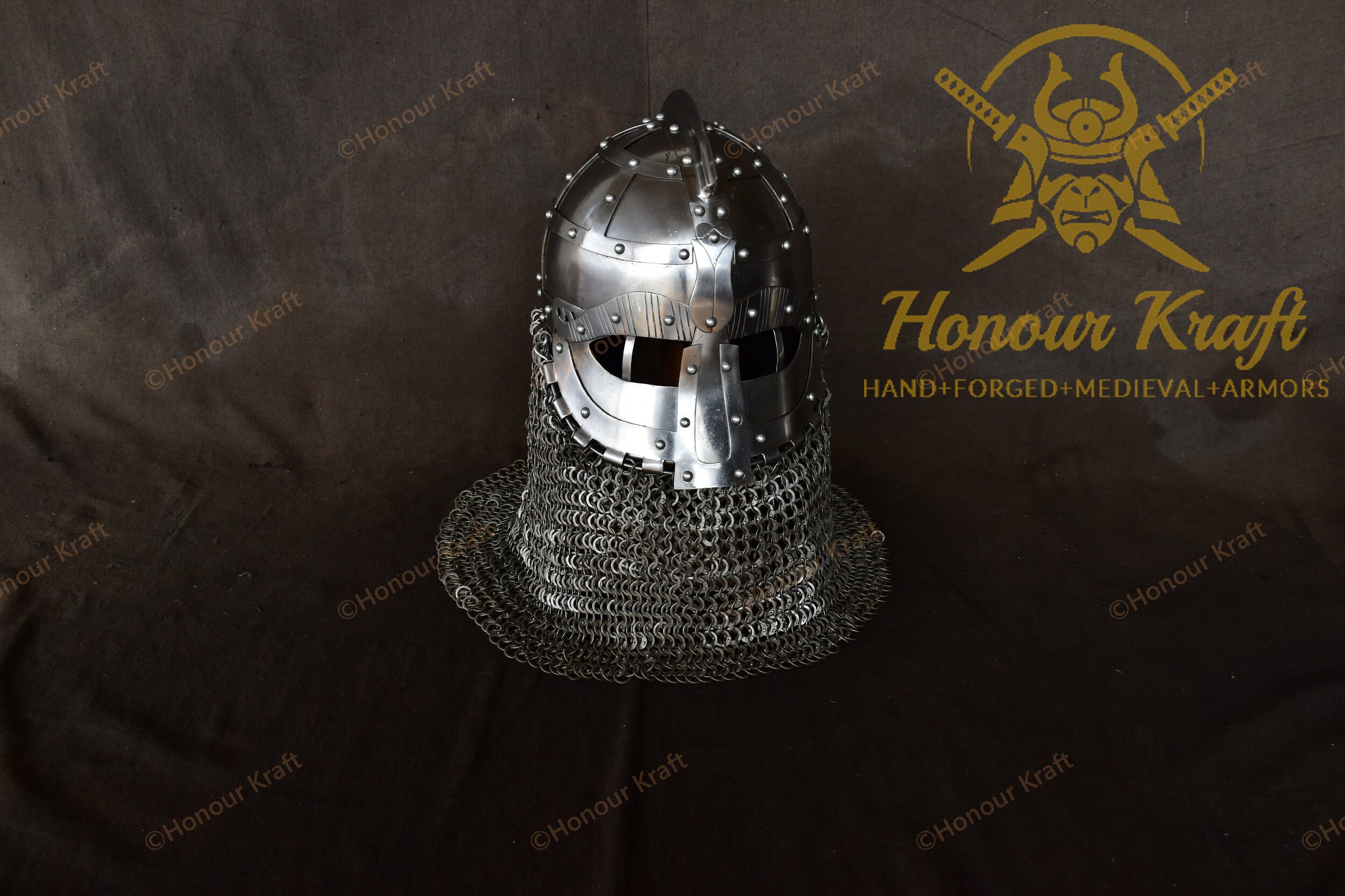 Armatura medievale viking vendel per SCA & reenactment Armour Accessori Cappelli e berretti Caschi Elmetti militari 