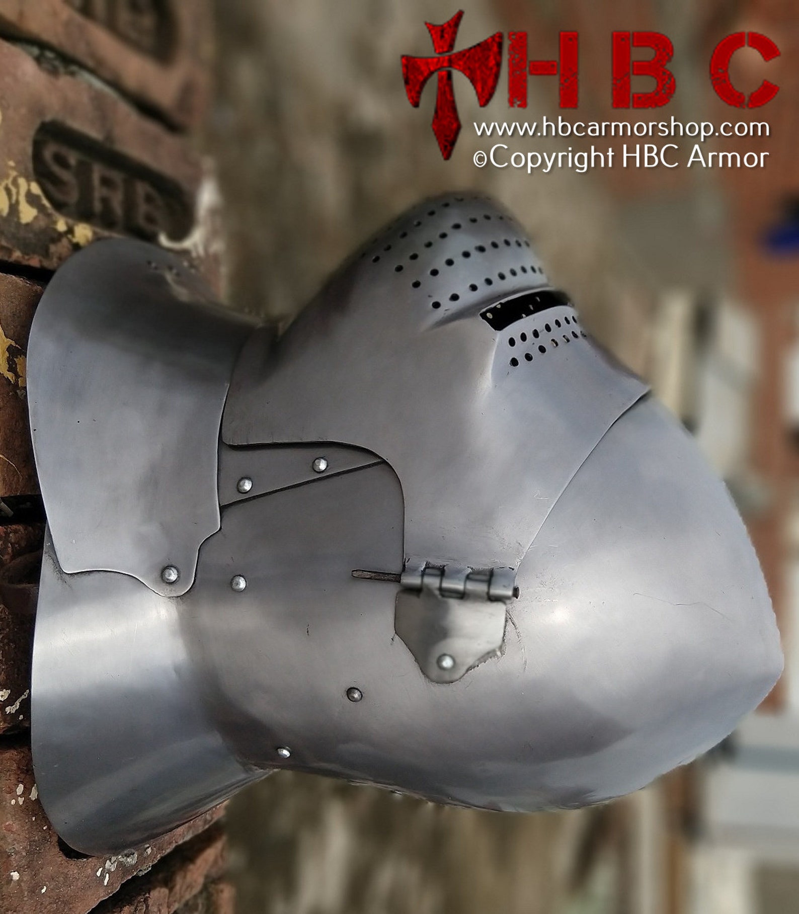 Medieval Great Helmet Historical 13th Century Head Etsy