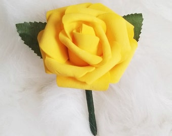 Lapel Flower for Men, Single Rose Boutonniere, Pins, Wedding Boutonniere, Wedding Lapel Flowers, Prom Lapel Boutonniere