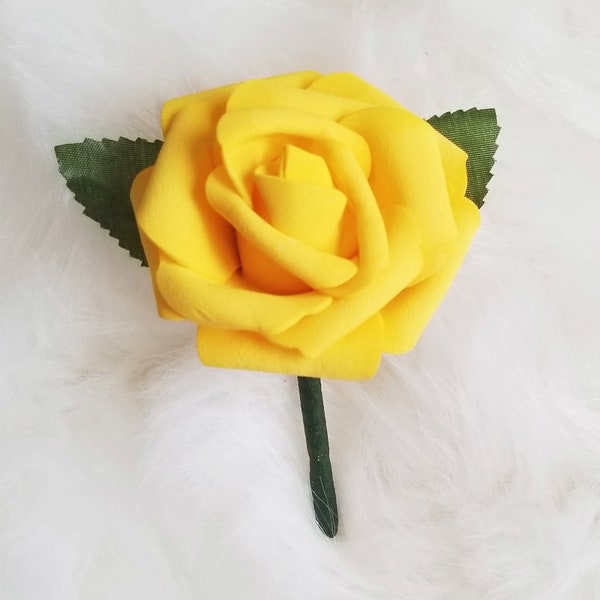 Flor de solapa para hombres, Boutonniere de rosa soltera, pines, boutonniere de boda, flores de solapa de boda, la solapa de graduación Boutonniere