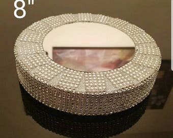 Centerpiece Riser, Mirrored Cake Stand, Rhinestone Risers, 8", 4.5", and 5" Risers, Mirror Risers, Double Sided Mirrored Risers w/Rhinetones