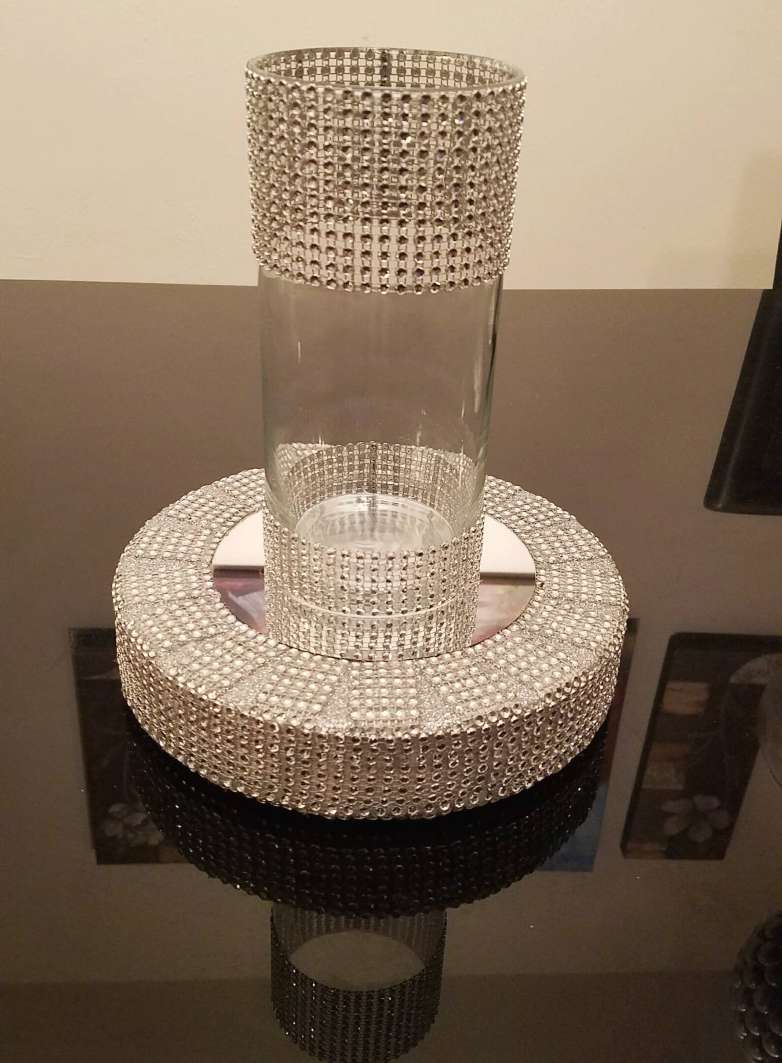 Centerpiece Riser Mirrored Cake Stand Rhinestone Risers Etsy
