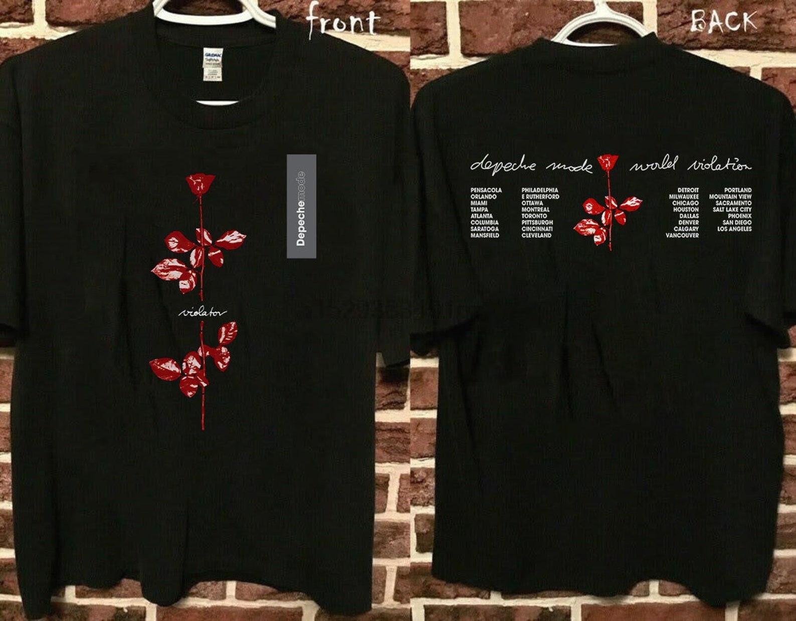 Discover Vintage 1990 Depeche Mode World Violator Concert T-Shirt