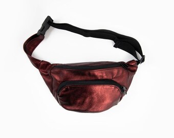 sac à dos rouge, sac à taille rouge, sac fanny rouge, bikerbag rouge,