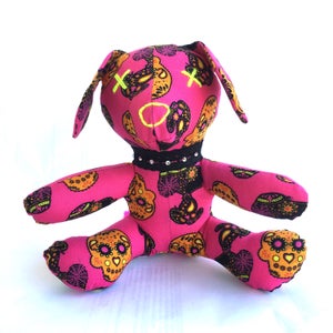 Halloween Snoopy Mini Hund Plüsch - rosa Snoopy Miniatur gefülltwelpen, Goth gefüllt Kinderspielzeug, seltsame Halloween-Geschenk für Snoopy-Fan