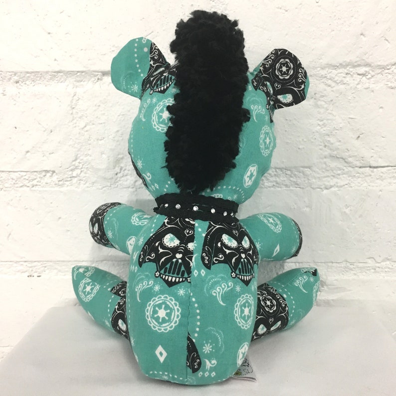 Father Teal Teddy Bear Plush with black mohawk darth vader | Etsy