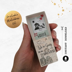 GRIECHENLAND Überraschungsreise Reveal | DIY druckbare Weihnachtsankündigungskarte | Griechisches Abenteuer | Urlaub Geschenkidee | Wochenende Sofort Download