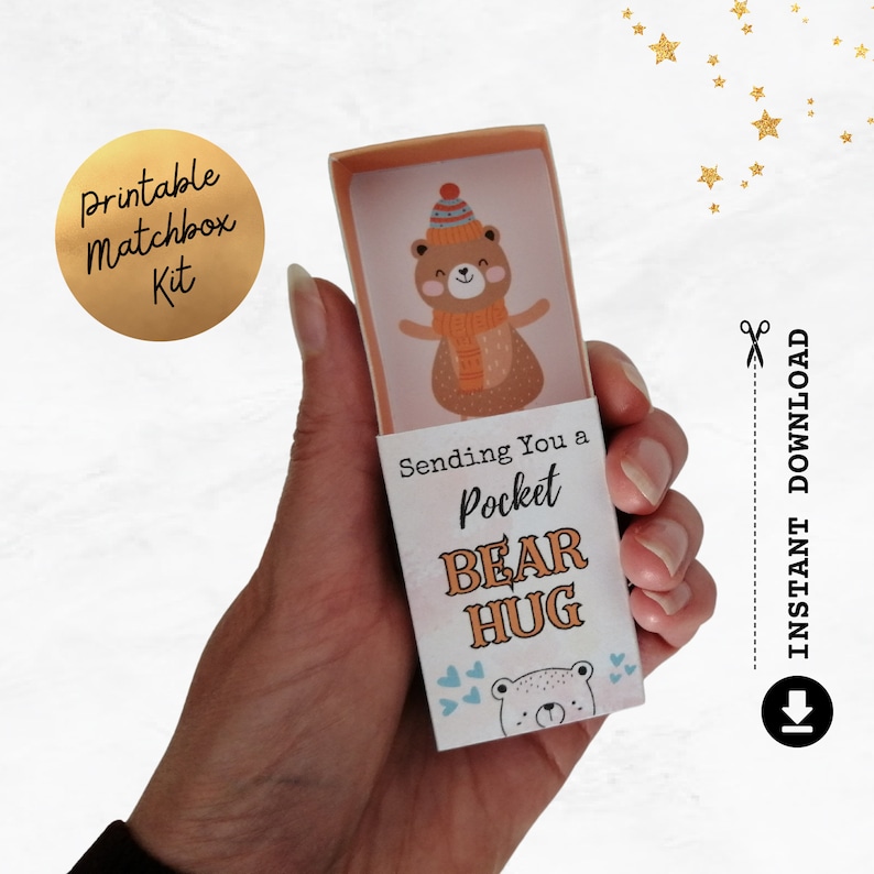 1 Piece Pocket Hug Bear Gift Set, Inspirational And Missing Creative Birthday Gift Mini Plush Bear Decorative Card Suitable For Family And Friends~p112635991