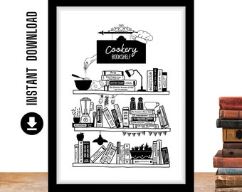 COOKING GIFT | Cooking Decor | Kitchen Art | Kitchen Decor | Cookbook Kitchen Poster | Gift For Cook |  Kitchen Gift | Instant Download