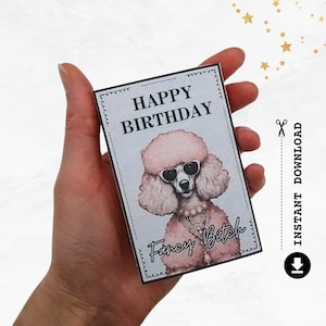 Geburtstagsgeschenk Kartenhalter, lustiges lustiges Geschenk, DIY druckbare Vorlage, süßes Bastelset, Mode Geschenk Idee Freund, Pdf DIGITAL DOWNLOAD