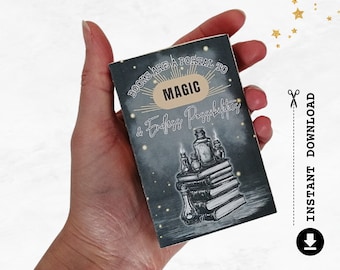 Book Gift Card Holder | Book Lover Gift Box Template | Diy Printable Kit | Cute Matchbox Craft | Fun Bookish Gift Idea PDF DIGITAL DOWNLOAD