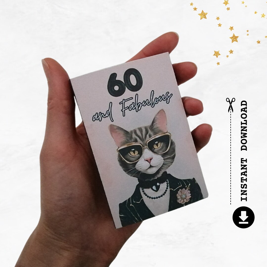 60th Birthday Gift Card Holder, Fun Gift Idea for Her, 60