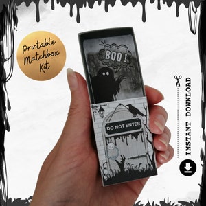 Halloween Printable Treat Box | DIY Halloween Template | Cute Craft Kit | Spooky Crafts | Halloween Favor | Mini Boo Box | INSTANT DOWNLOAD