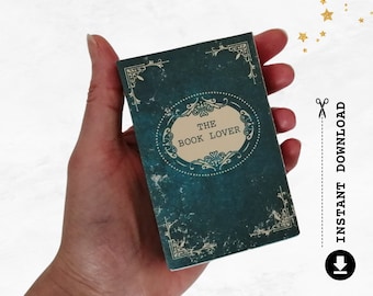Book Gift Card Holder | Diy Gift Card Holder | PRINTABLE Matchbox | Gift Card in Matchbox | Book Lover Gift | Mini Book Box DIGITAL DOWNLOAD